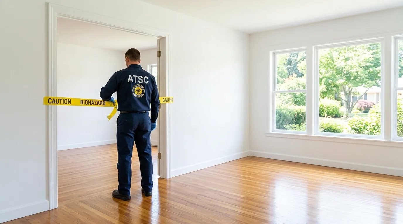 Certified biohazard cleanup crew performing Crime Scene Cleanup in West Hartford